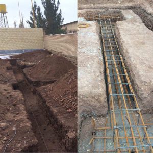آرماتوربندی و اجرای فونداسیون